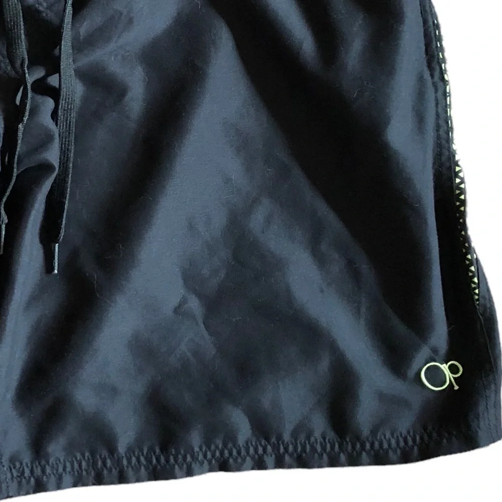 OP Drawstring Swim Trunks Navy Yellow XL Mens